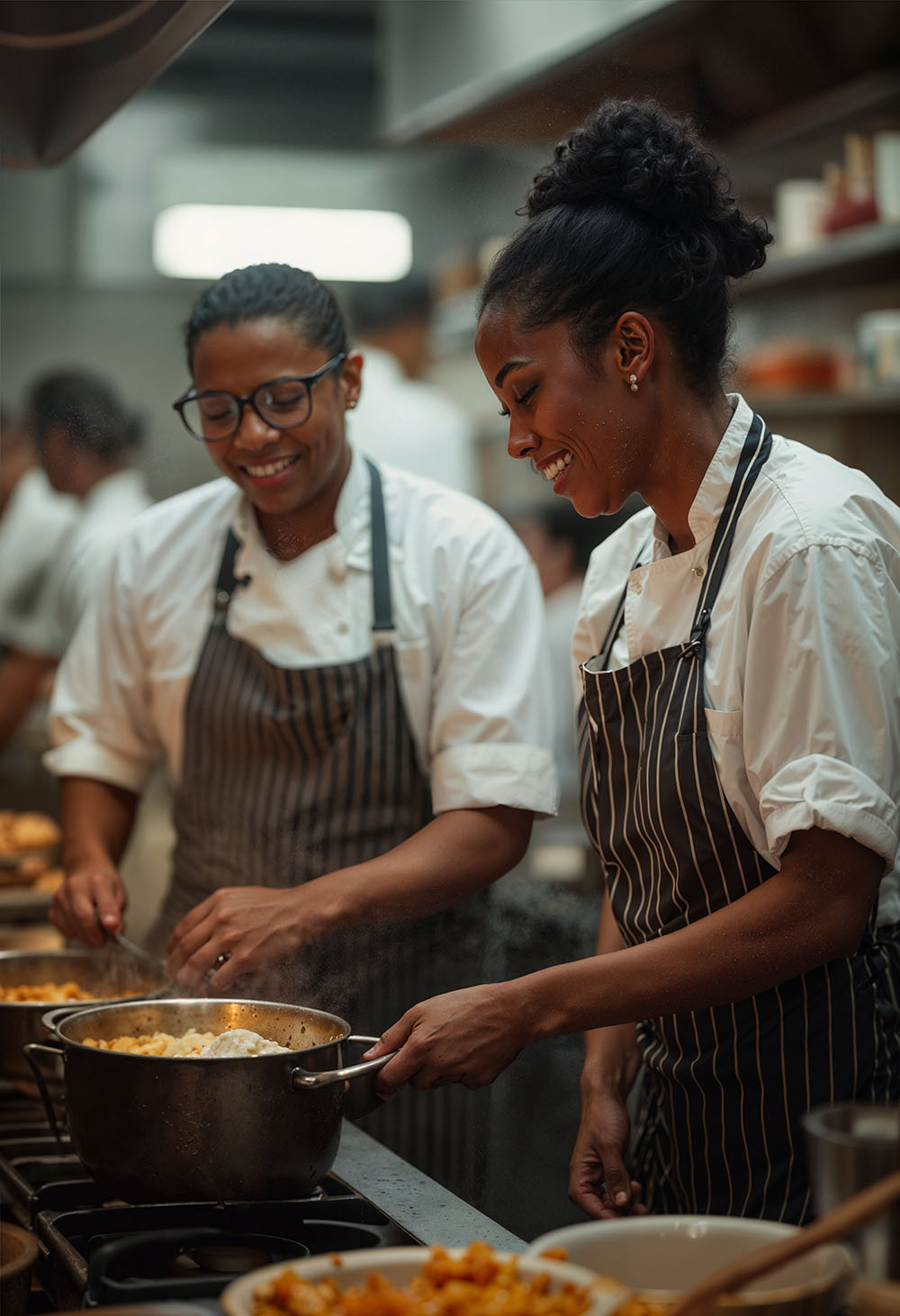 Professional chef at work